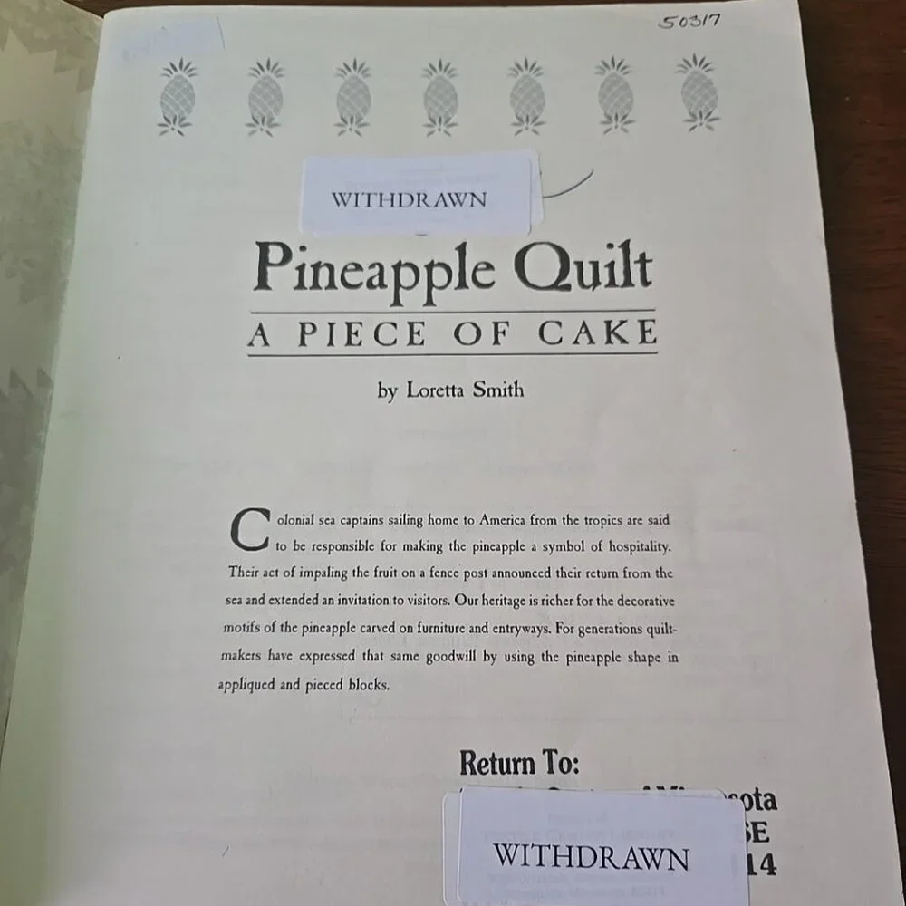 Pineapple Quilt, a Piece of Cake by Loretta Smith (1989, Trade Paperback)